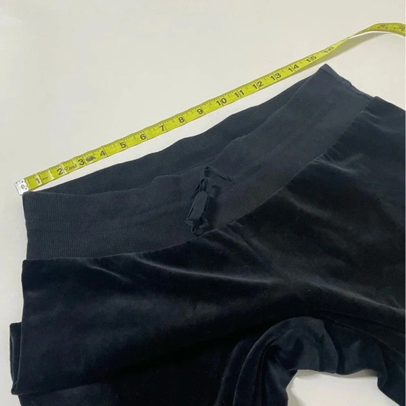 Zella Black Velour Velvet Drawstring Pants Size Large - Picture 9 of 9